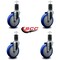 Service Caster 5'' Blue Poly Wheel Swivel 1-5/8'' Expanding Stem Caster Set, 4PK SCC-EX20S514-PPUB-BLUE-158-4 - alternate 3